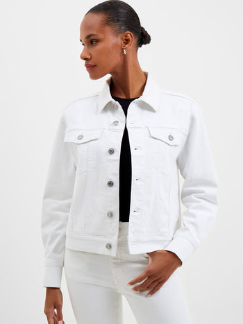 Distressed White Jean Jacket For Women | Old Navy | White denim jacket, Denim  jacket women, White distressed jeans
